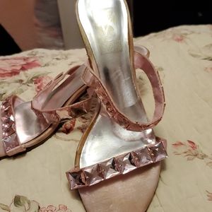 Pink Jewel Kitten Heels
